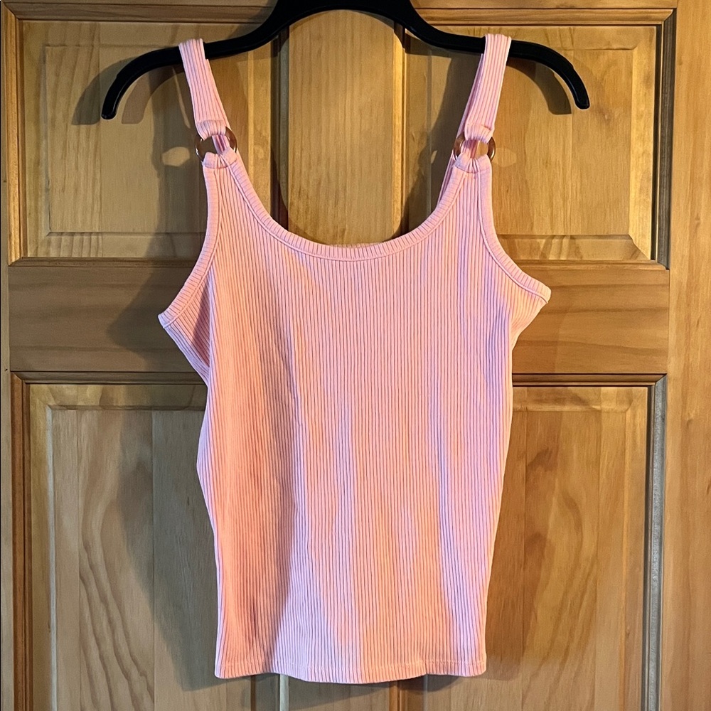 Pink Ribbed Women's Top